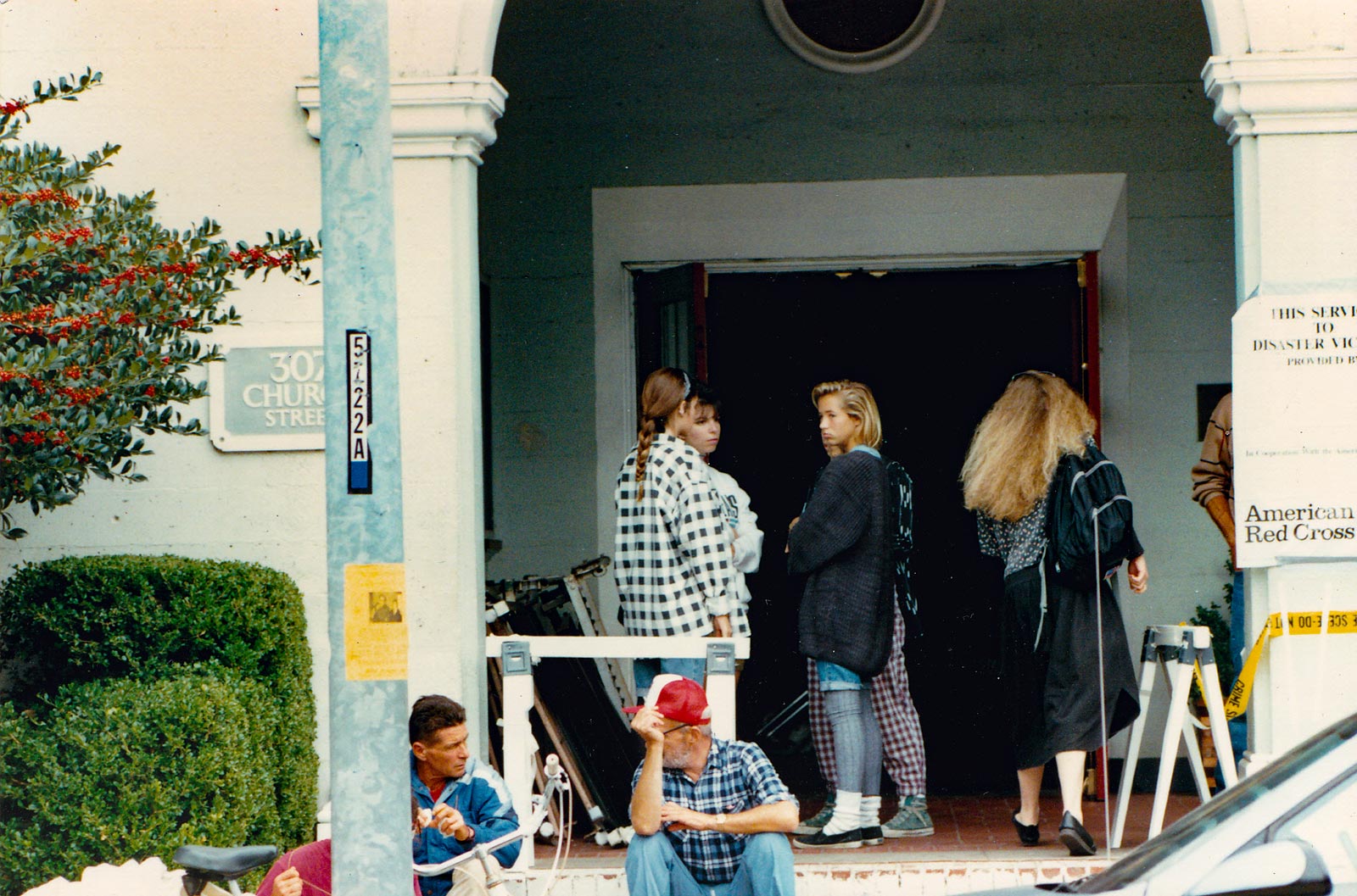 Civic Auditorium — Red Cross shelter, Santa Cruz, Oct. 20, 1989